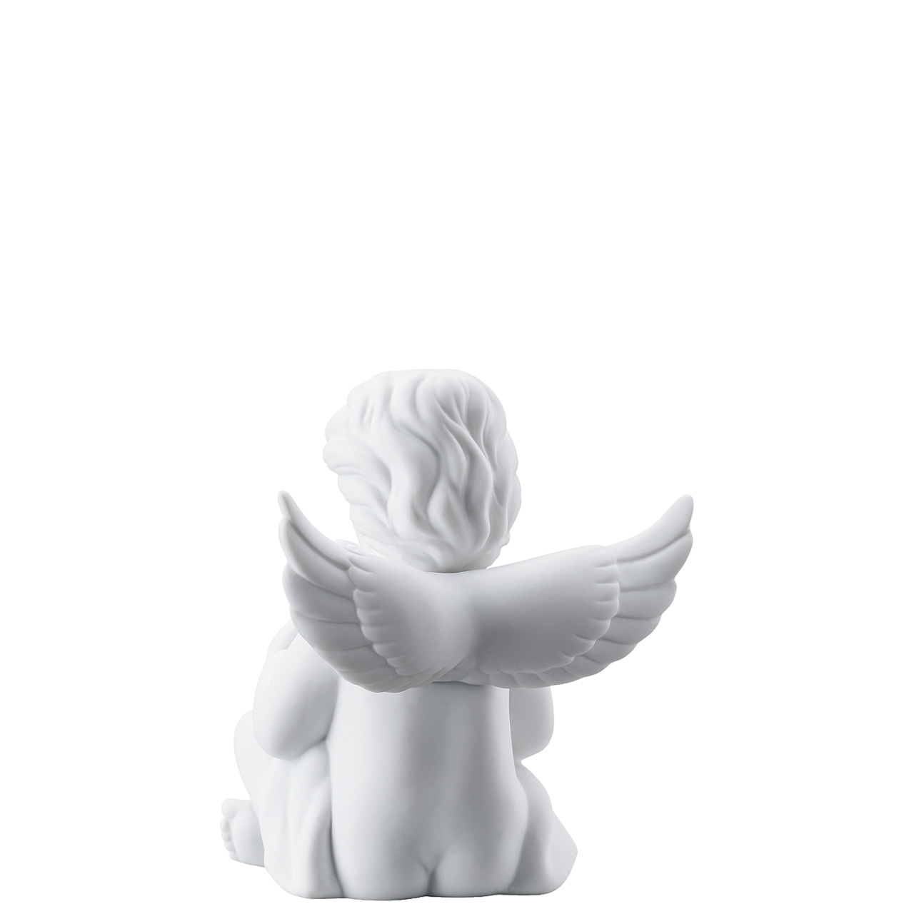 Engel mit Hund Engel mittel Weiss matt Rosenthal