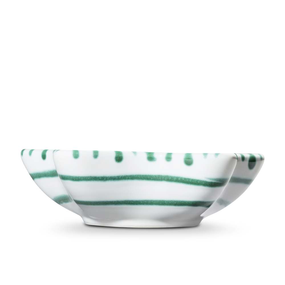 Grüngeflammt, Sternschale (L 14cm) - Gmundner Keramik