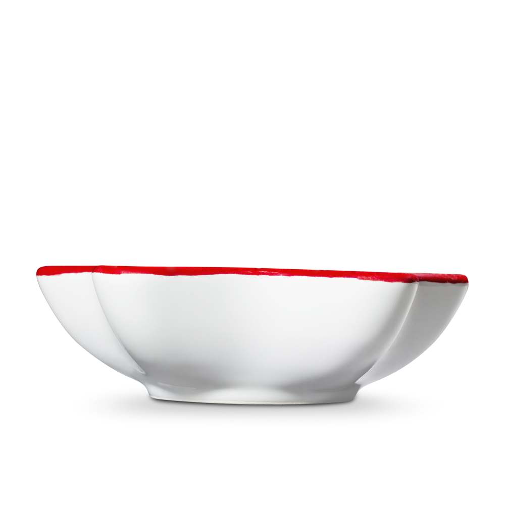 Rubinroter Hirsch, Sternschale (L 14cm) - Gmundner Keramik