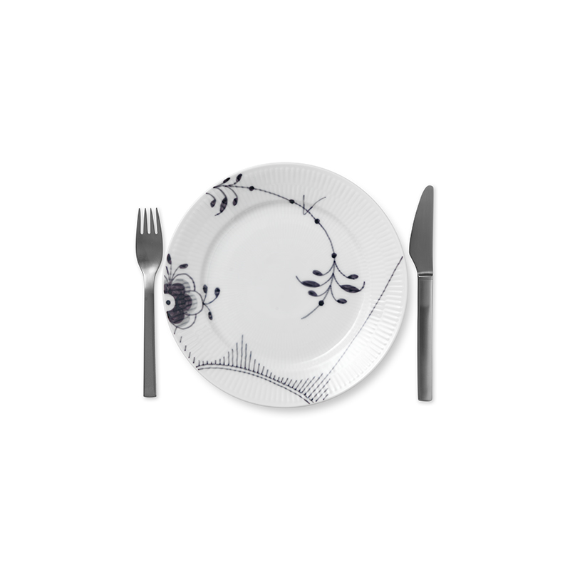 Frühstücksteller - 22 cm Black Fluted Mega Royal Copenhagen
