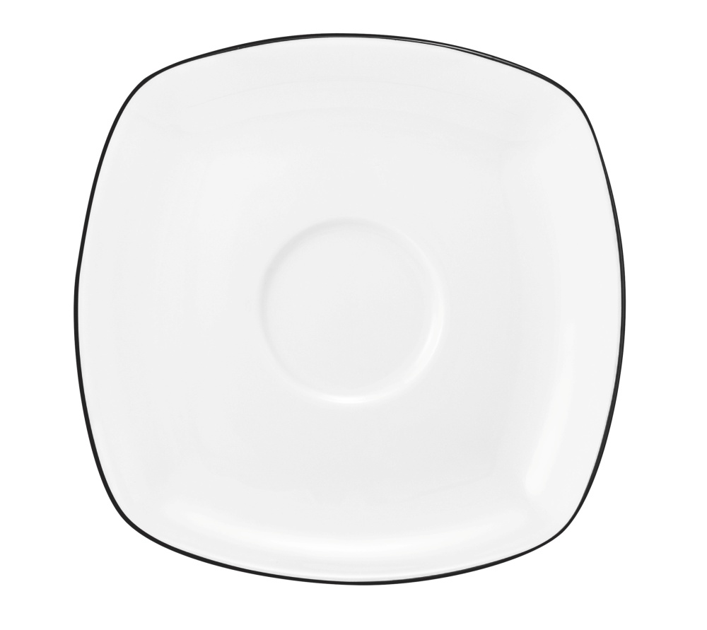 Kombi-Untertasse eckig 14,5 cm Lido Black Line Seltmann Weiden