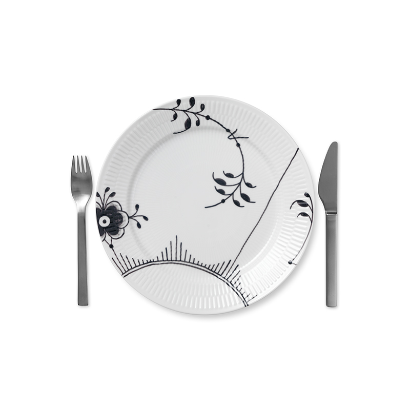 Speiseteller - 27 cm Black Fluted Mega Royal Copenhagen