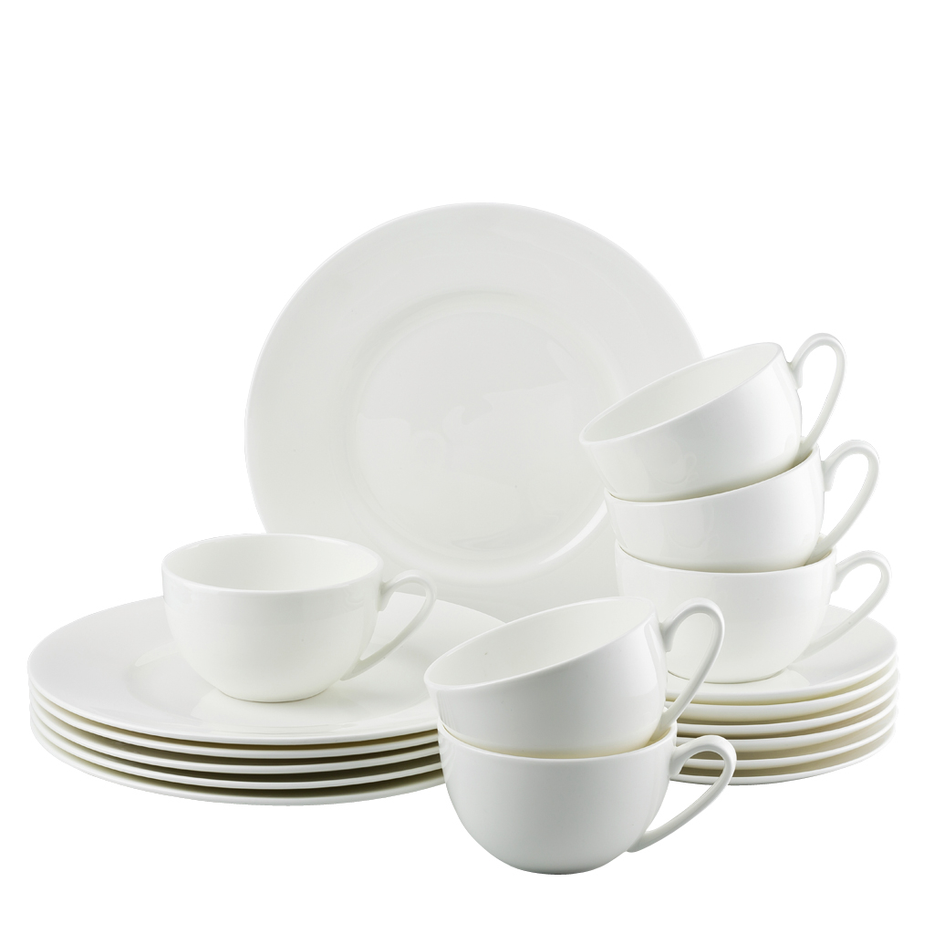Kaffeeset 18-tlg. mit Kombitasse Jade Weiss Rosenthal