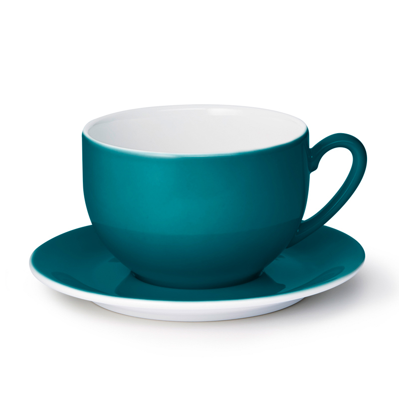 Cappuccino-Untertasse Solid Color Petrol Dibbern