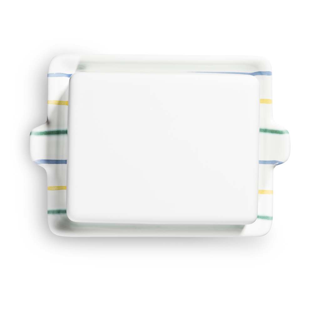Buntgeflammt, Butterdose (250g) - Gmundner Keramik