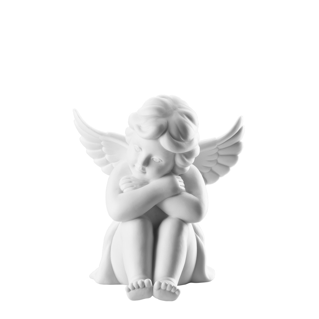 Engel sitzend Engel mittel Weiss matt Rosenthal