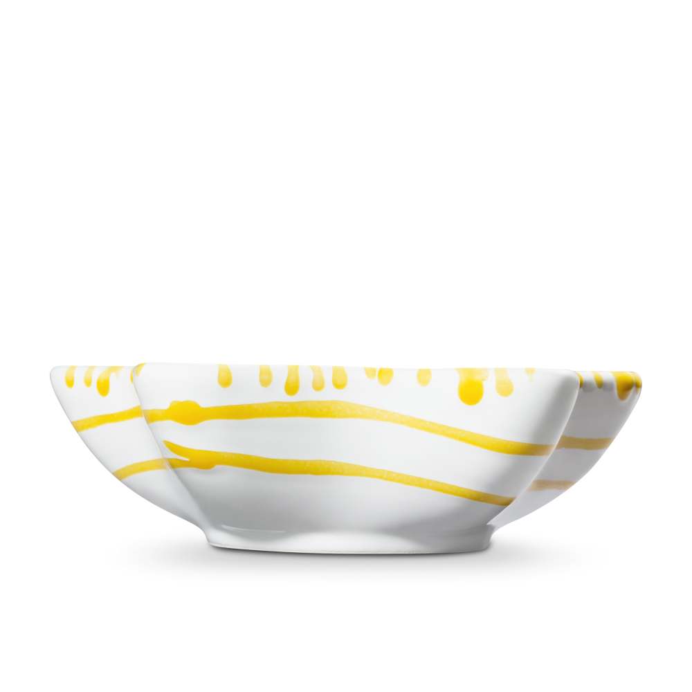 Gelbgeflammt, Sternschale (L 14cm) - Gmundner Keramik