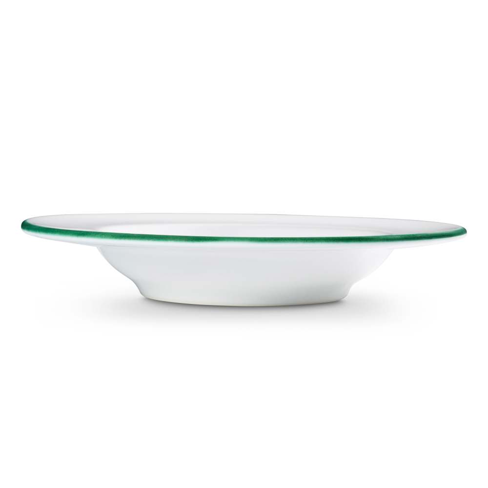 Grüner Rand, Suppenteller Gourmet (Ø 24cm) - Gmundner Keramik